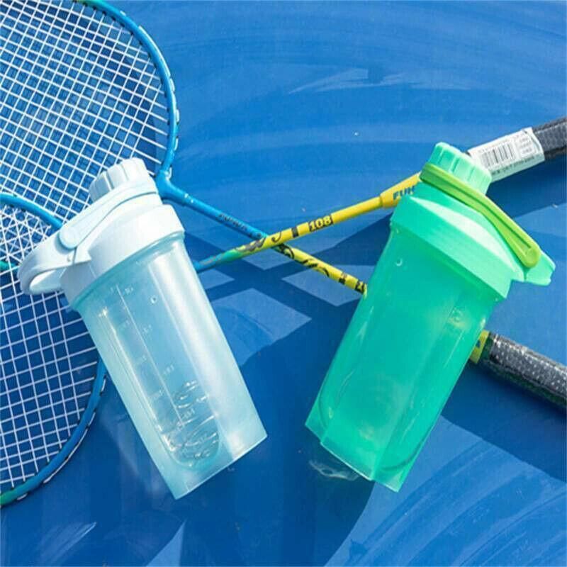 500ml Protein Powder Shake Ball Bottle Sport Mixer Shaker Mixing Drinking Cup - Pink