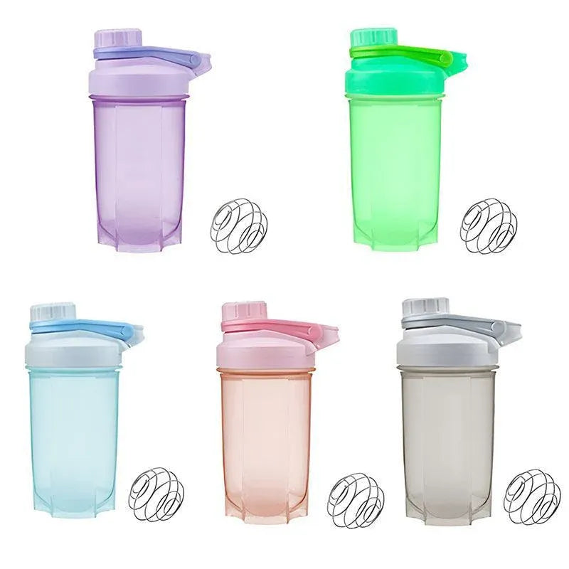 500ml Protein Powder Shake Ball Bottle Sport Mixer Shaker Mixing Drinking Cup - Purple