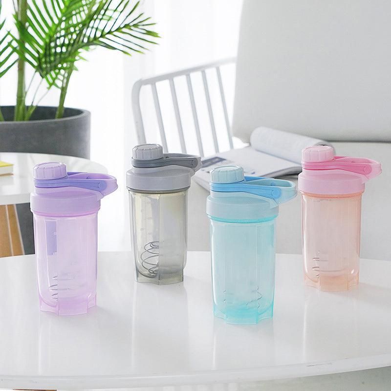 500ml Protein Powder Shake Ball Bottle Sport Mixer Shaker Mixing Drinking Cup - Purple