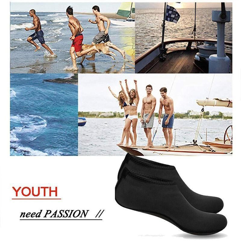 Unisex Water Shoes Slip On Aqua Socks Swim Surf Diving Yoga Exercise Reef Shoes - Purple-XXL