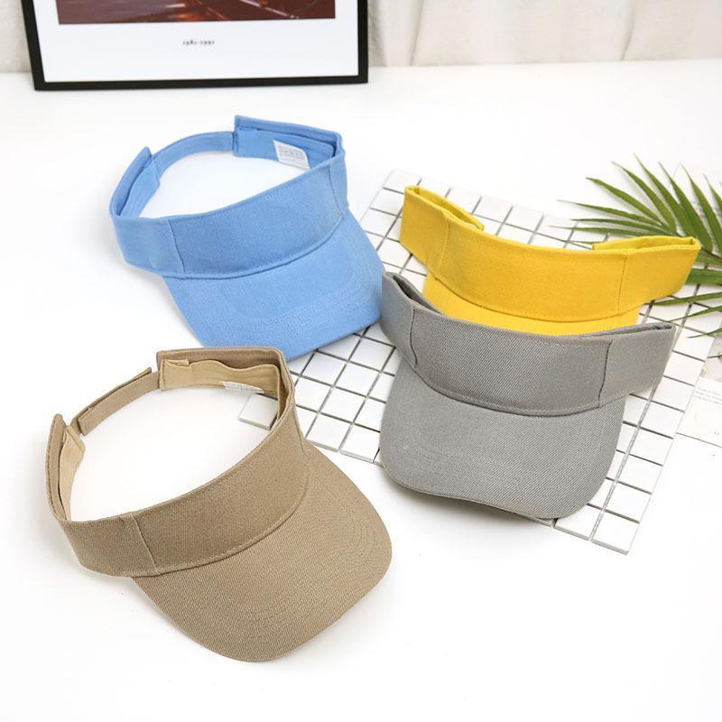 Women Adjustable UV Protection Sport Visor Cap Beach Sun Hat New Stylish Design - Pink