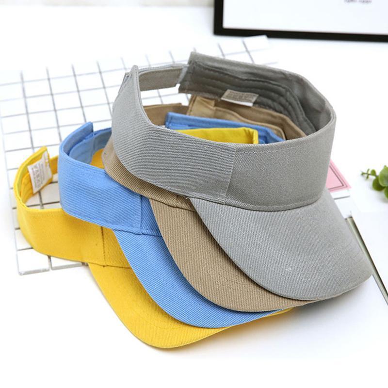 Women Adjustable UV Protection Sport Visor Cap Beach Sun Hat New Stylish Design - Khaki
