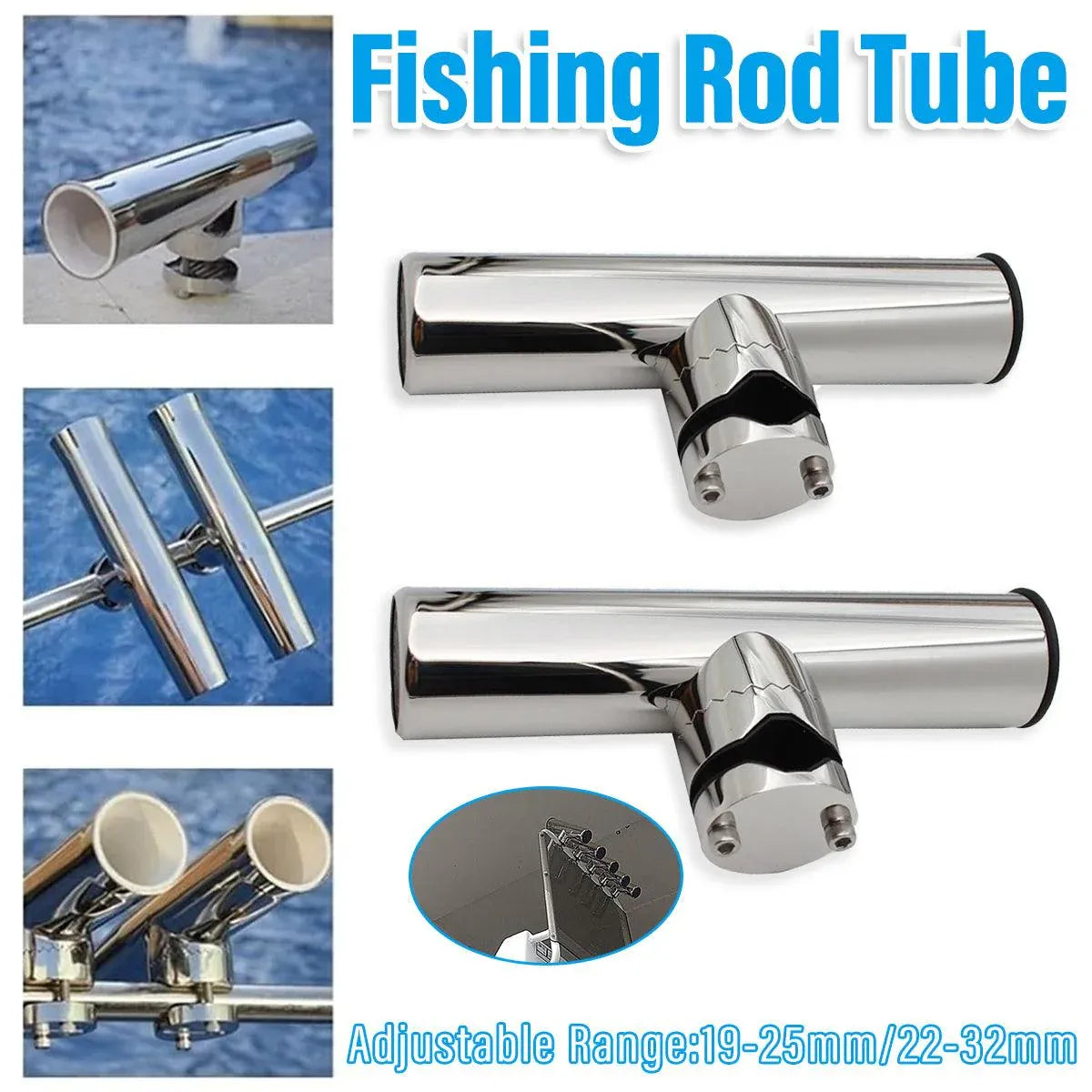 Fishing Rod Tubes Holders Grippers for Boat and Outdoor Fishing Rod Storage - 19mm-25mm