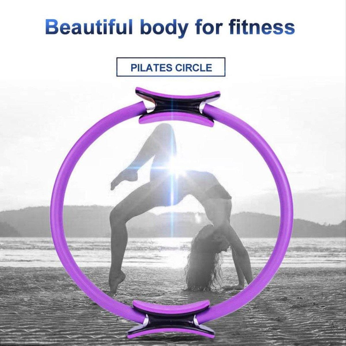 6 Colours Pilates Yoga Ring Magic Circle Fitness Equipment for Toning Slim Legs - Green