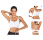 White Elegant Sexy Criss-Cross Back Sports Bra for Women