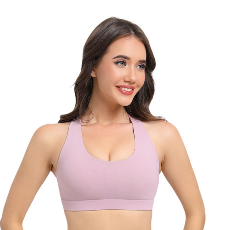 2-Pack Pink High-Support Shockproof Sports Bra - Padded & Wire-Free