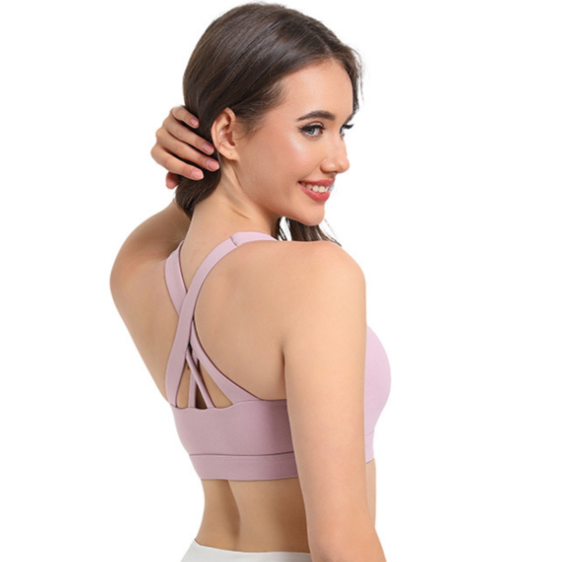 2-Pack Pink High-Support Shockproof Sports Bra - Padded & Wire-Free
