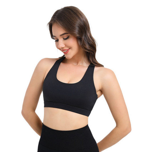 2-Pack Black High-Support Shockproof Sports Bra - Padded & Wire-Free