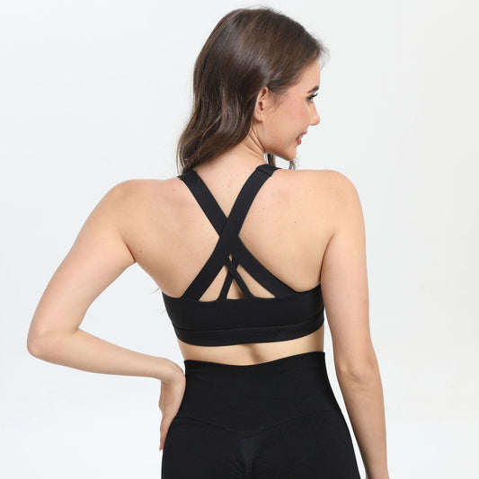 2-Pack Black High-Support Shockproof Sports Bra - Padded & Wire-Free