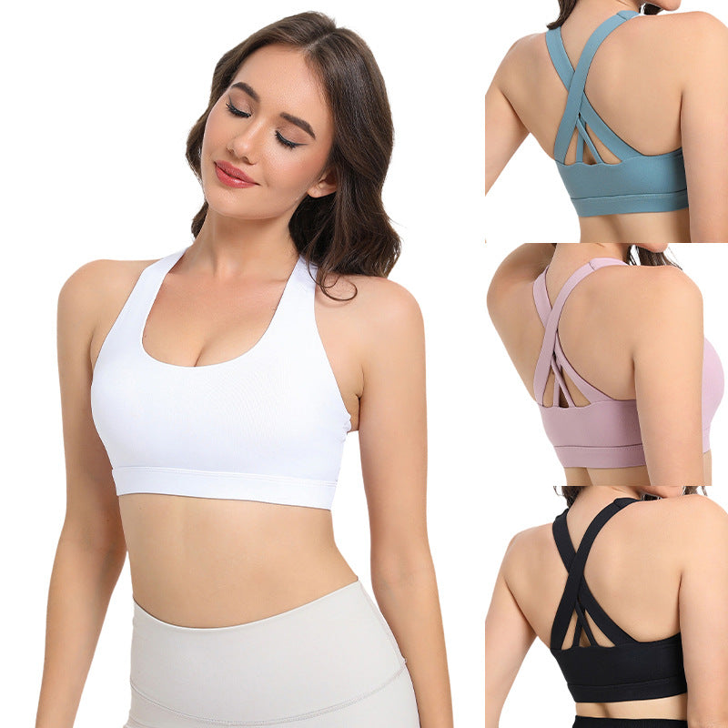 2-Pack White High-Support Shockproof Sports Bra - Padded & Wire-Free