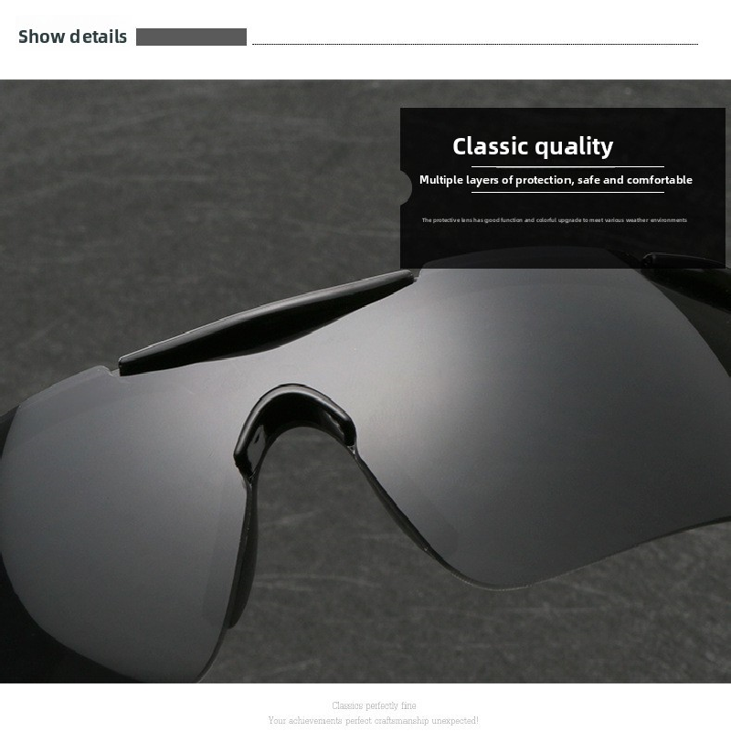 2-PCS Bright black frame with grey lenses Men's Sports Cycling Sunglasses Windproof PC Frame Wrap Around Design for Riding Fishing Running Reliable Outdoor Protection Australian Style