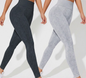 washed black and light grey activewear tights