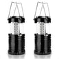 2-Pack 30LED Portable Handheld Collapsible Camping Lantern - Ultra-Bright 360° Emergency Tent Light for Hiking, Fishing & Power Outages