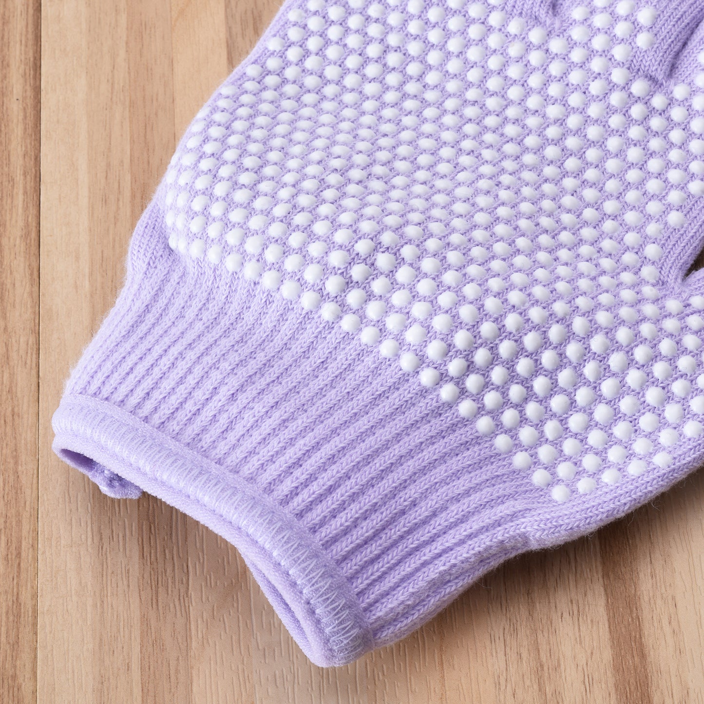 Beige 2-Pack Women's Non-Slip Yoga Gloves - Open Back Half Finger Cotton Stretchy Grip Gloves for Aerial Yoga, Pilates, and Fitness