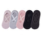 5-Pair Premium Non-Slip Yoga & Pilates Socks with Elastic Cross-Straps - Breathable Cotton Ballet-Style High Grip Socks (5-Colors)