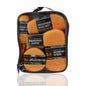 9-Piece Orange Car cleaning kit- Microfibre Wash Mitt, Sponge, Wheel Brush, Waxing Pads & Towels - Complete Auto Detailing Set for Home & Garage Use
