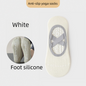 3-Pack White Anti-Slip Yoga Socks - Grippy Pilates Dance Fitness Socks with Silicone Grip for Women