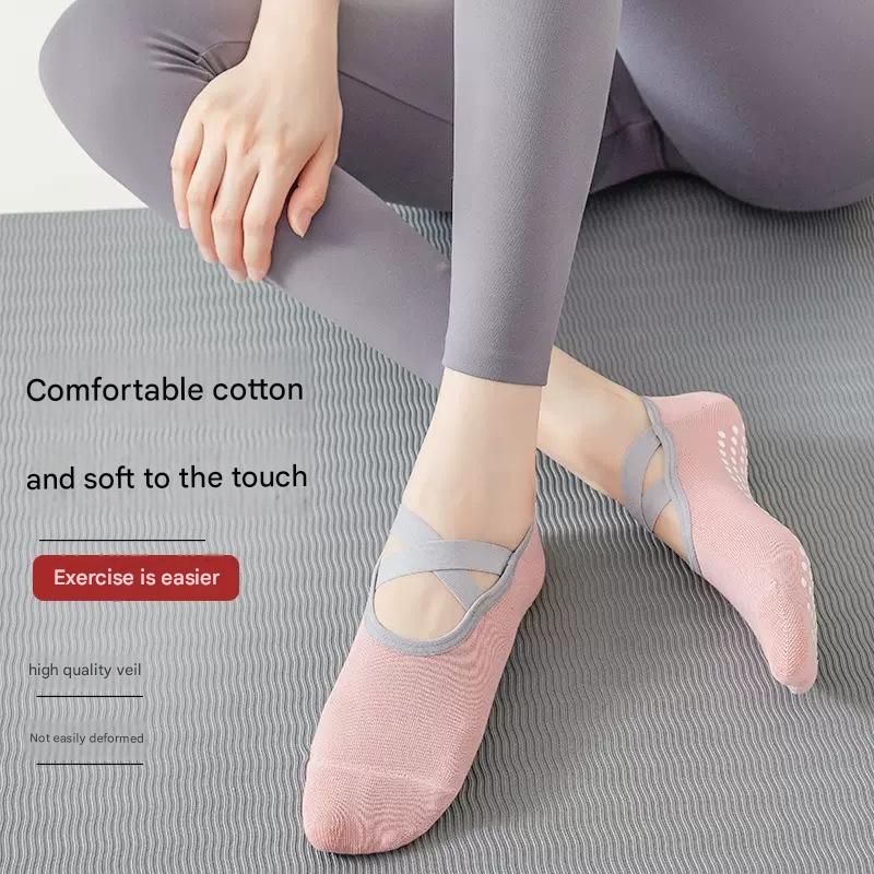 3-Pack Purple Anti-Slip Yoga Socks - Grippy Pilates Dance Fitness Socks with Silicone Grip for Women