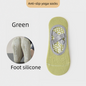 3-Pack Green Anti-Slip Yoga Socks - Grippy Pilates Dance Fitness Socks with Silicone Grip for Women