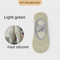 3-Pack Light green Anti-Slip Yoga Socks - Grippy Pilates Dance Fitness Socks with Silicone Grip for Women