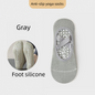 3-Pack Grey Anti-Slip Yoga Socks - Grippy Pilates Dance Fitness Socks with Silicone Grip for Women