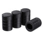 4-Pack Black Aluminum Car Tyre Valve Stem Caps – Heavy Duty Dustproof Air Valve Covers with Internal Anti-Seize Plastic Lining for Cars SUVs Trucks