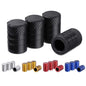 5 Colors Set of 4-Pack Aluminum Car Tyre Valve Stem Caps - Heavy Duty Dustproof Air Valve Covers with Internal Anti-Seize Plastic Lining for Cars SUVs Trucks