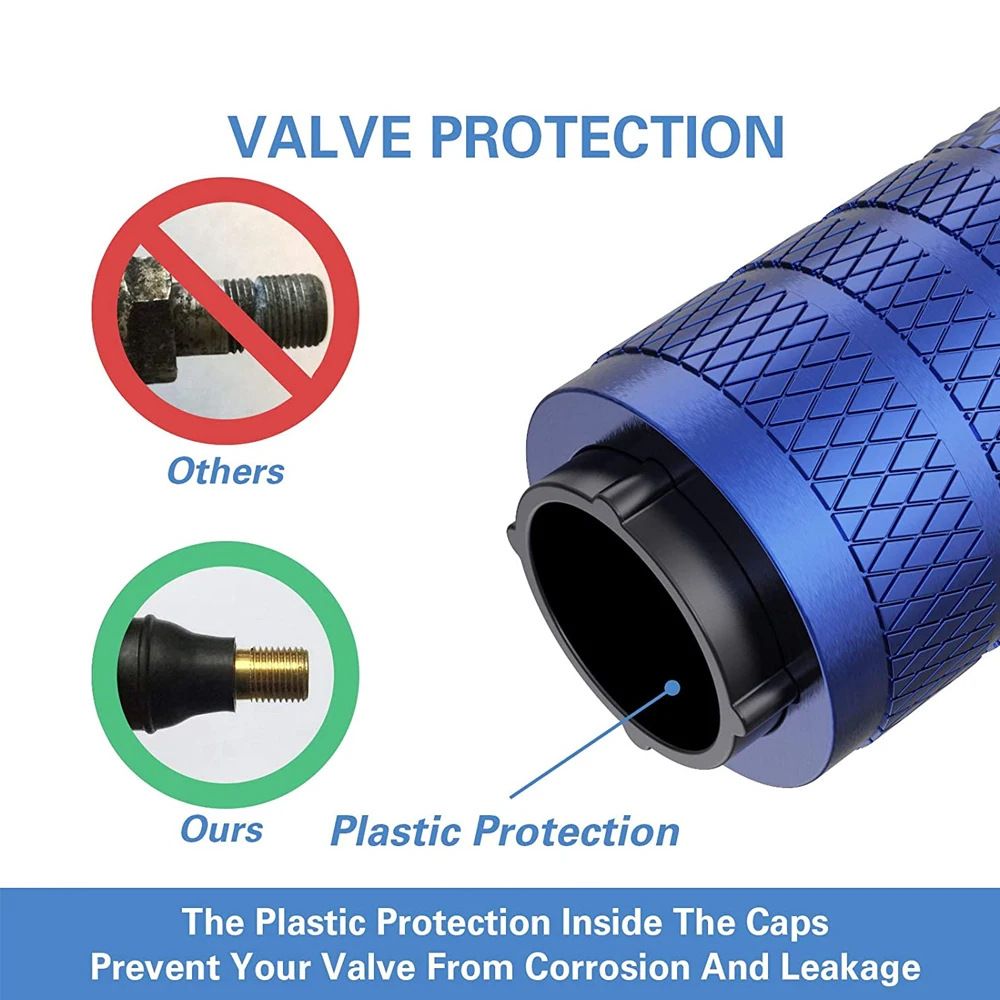5 Colors Set of 4-Pack Aluminum Car Tyre Valve Stem Caps - Heavy Duty Dustproof Air Valve Covers with Internal Anti-Seize Plastic Lining for Cars SUVs Trucks