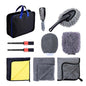 10 Piece Car Cleaning Kit  Set - Microfibre Car Wash Accessories Dust Duster Wheel Brush Detailing Brushes Cleaning Mitt Drying Towel for Vehicle Interior and Exterior Care