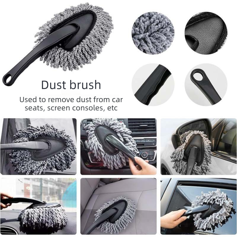 10 Piece Car Cleaning Kit  Set - Microfibre Car Wash Accessories Dust Duster Wheel Brush Detailing Brushes Cleaning Mitt Drying Towel for Vehicle Interior and Exterior Care