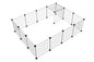 Pet Playpen Foldable Metal Pet Cage Enclosure Puppy Fence 16 Panels with Connection Clips for Small Animal Puppy Rabbit Kitten Turtle Indoor Outdoor Black