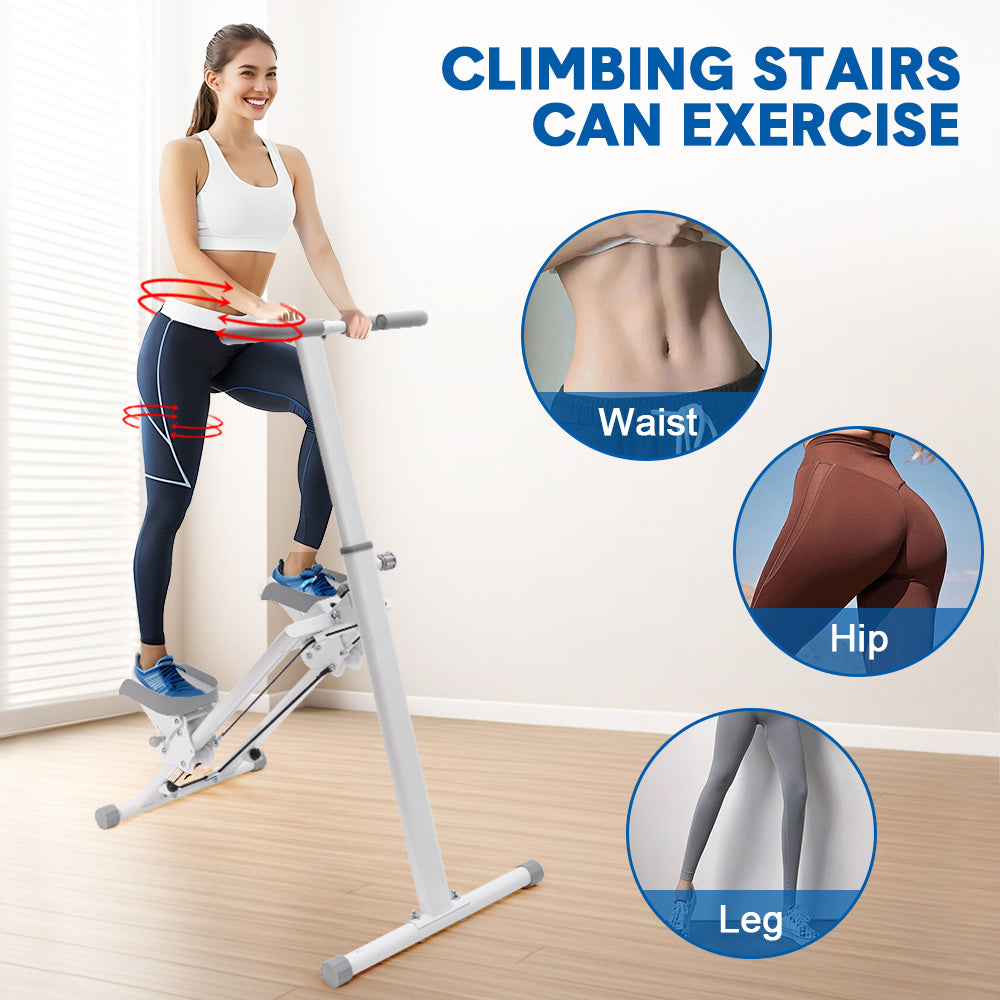 Foldable Stair Stepper for Home Gym Exercise Height Adjustable Vertical Climber Machine 150kg Loading Capacity with Digital Display for Full-Body Workout