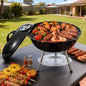 Grillz Charcoal BBQ Grill Portable with Lid for Camping Outdoor