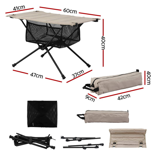 Weisshorn Folding Camping Table Portable Picnic Desk Camp Furniture