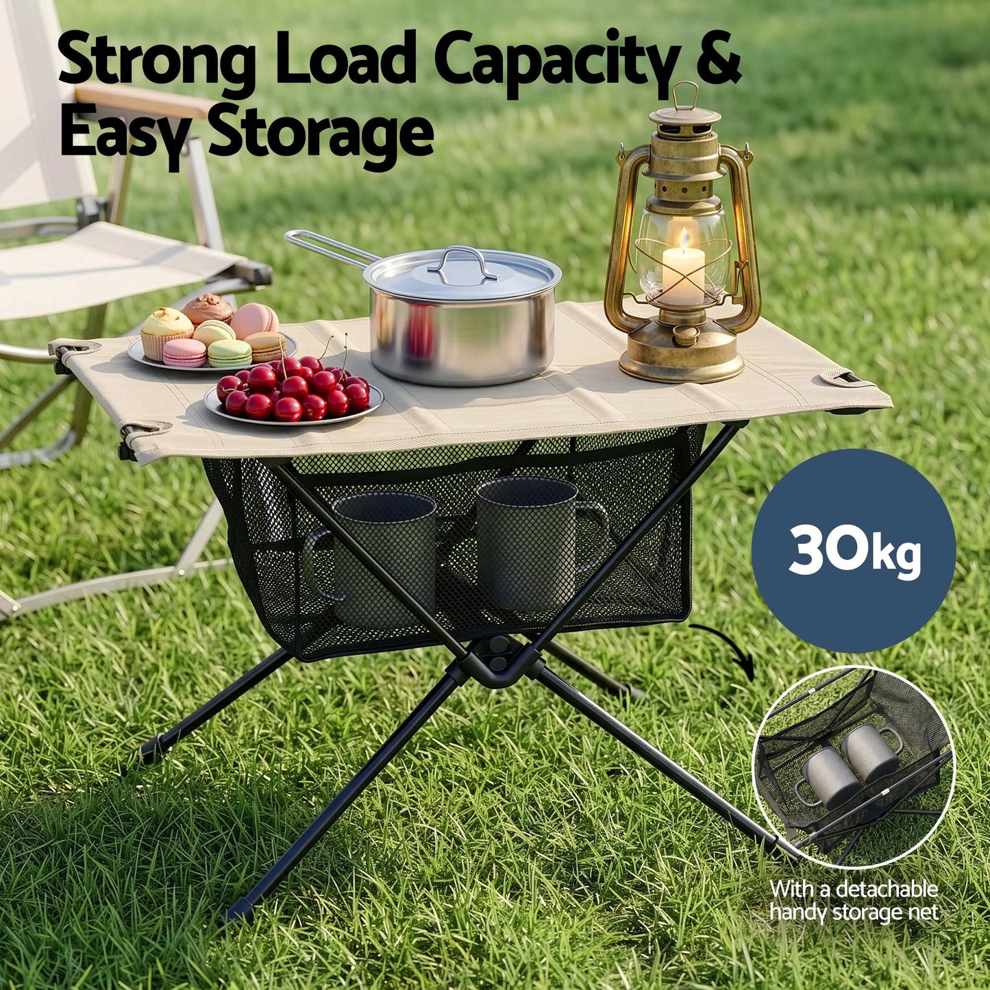 Weisshorn Folding Camping Table Portable Picnic Desk Camp Furniture