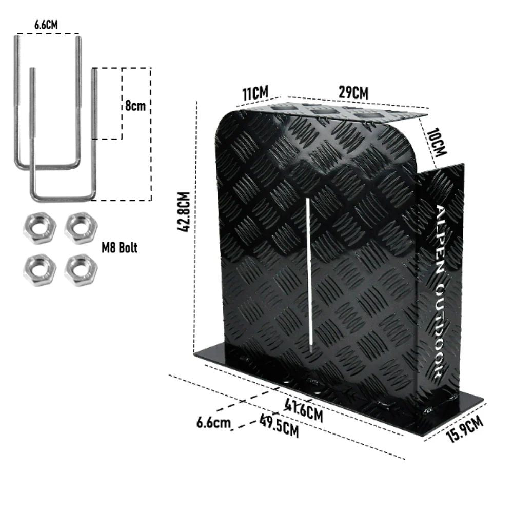 Alpen Outdoor Base 2mm Aluminum Diesel Heater Fuel Tank Cover, Heavy Duty Protective Guard for 10L 15L Tanks, Simple Installation, Double Side,Safe UV & Impact Shield, Ideal for Camping & RV